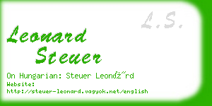 leonard steuer business card
